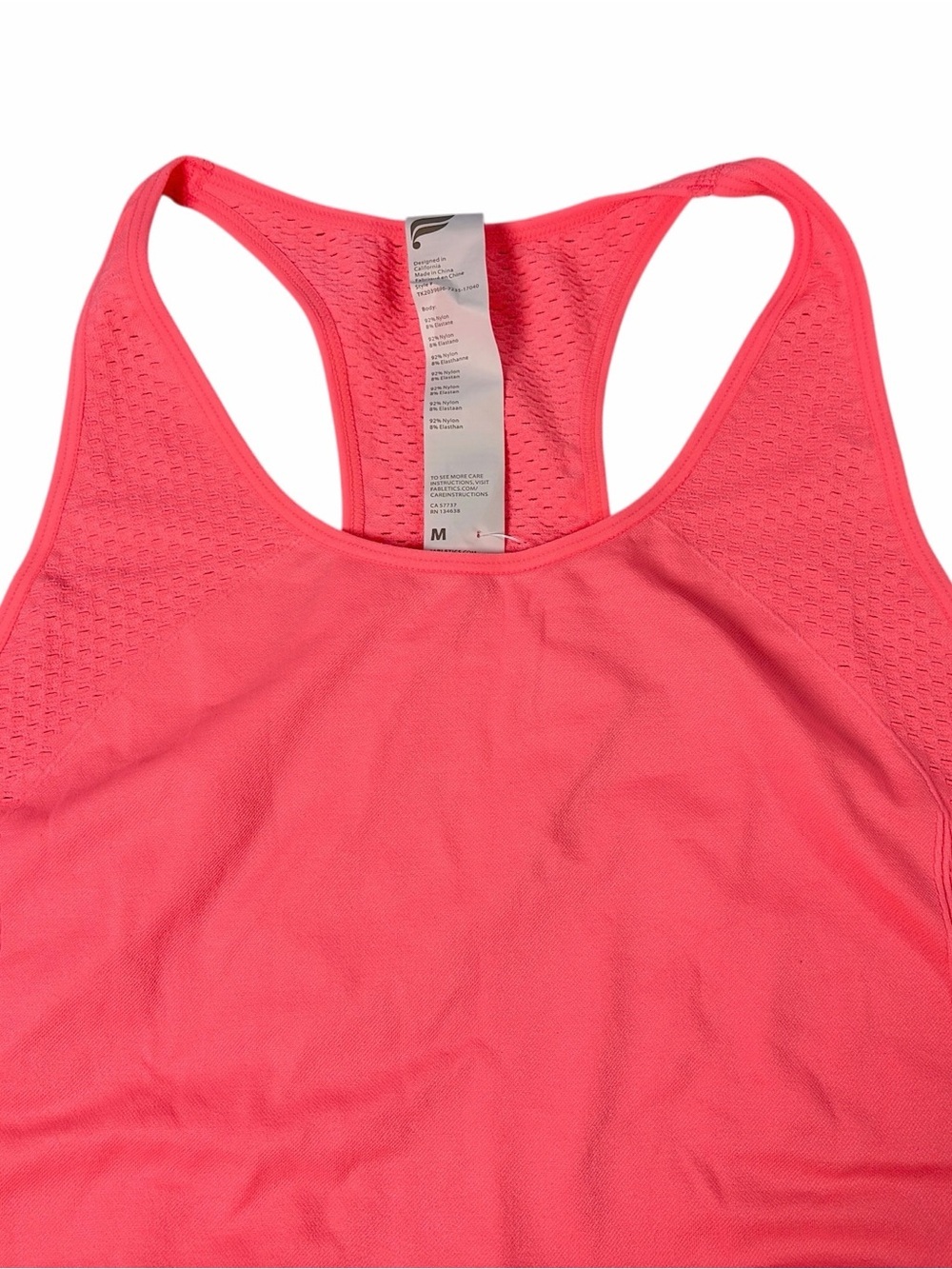 Fabletics Sync Seamless Tank Womens M Pink Racerback Mesh Workout Top NWT - Picture 5 of 9